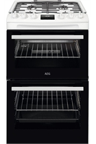 AEG CGX1130ACW 55cm White Double Oven Gas Cooker