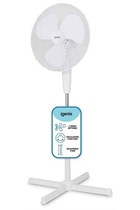 Igenix DF1655 White 16" Oscillating Pedestal Fan 3 Speed Settings