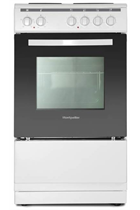 Montpellier MSE46W 50cm White Solid Plate Single Cavity Electric Cooker