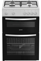 Indesit ITG6GW 60cm Gas Twin Cavity Cooker White