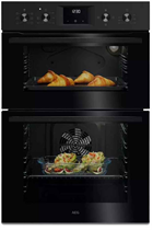 AEG OU5NP20B 66L Built In Electric Double Oven Black A Rated
