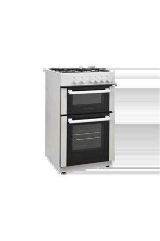 White Knight ATTCG50W White 50cm Twin Cavity Gas Cooker