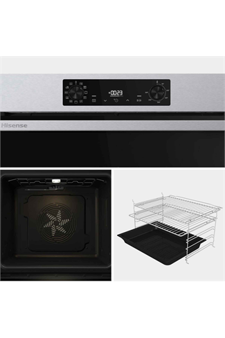 Hisense BI622AXPGUK Black & Stainless Steel 59.5cm Built In Electric Single Oven