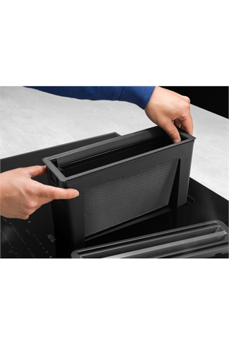 AEG CCE84751FB
83cm New Double Bridge Hob with Extractor, RECIRCULATION MODEL ONLY, Touch on Glass