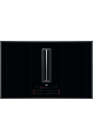 AEG CCE84751FB
83cm New Double Bridge Hob with Extractor, RECIRCULATION MODEL ONLY, Touch on Glass