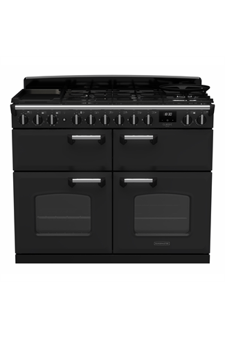 Rangemaster Classic Deluxe 110cm Dual Fuel Range Cooker Charcoal Black