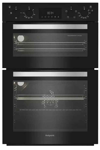 Hotpoint 89cm Built In Double Fan Oven with Enamel Liners