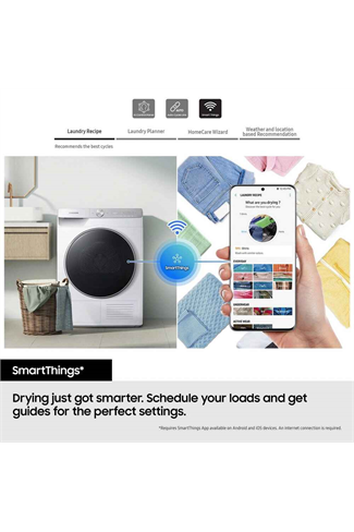 Samsung DV90CGC0A0ABEU Black 9kg Heat Pump Tumble Dryer A Rated