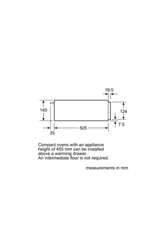 Bosch Serie 6 BIC510NS0B Stainless Steel Built-In Warming Drawer