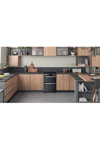 Hotpoint HDM67V9HCB Black 60cm Double Oven Electric Cooker