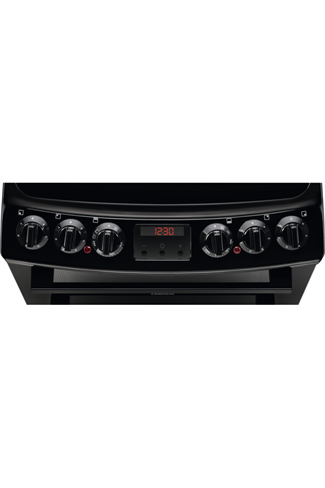 Zanussi ZCV46250BA 60cm Black Double Oven Electric Cooker
