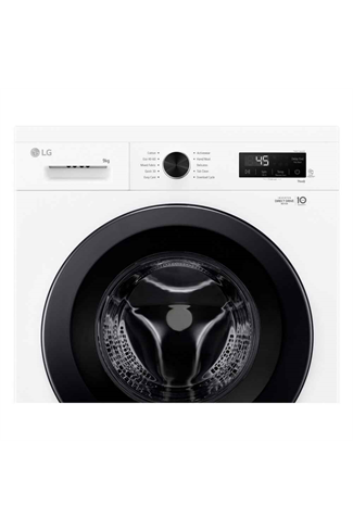 LG F4X1009NWK White 9kg 1400 Spin Steam Washing Machine A Rated