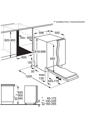 AEG FSB54907Z 60cm Integrated Dishwasher 14 Place Settings