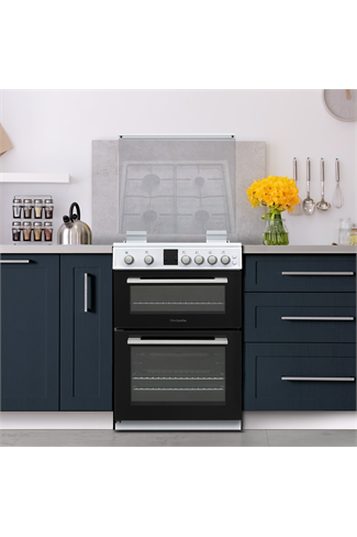 Montpellier MDOG60LW 60cm White Double Oven Gas Cooker