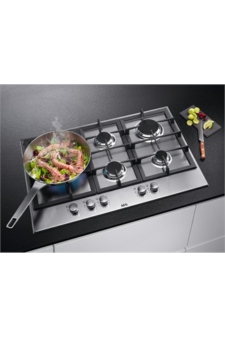AEG HGB75500SM 74cm Stainless Steel Built-In Gas Hob