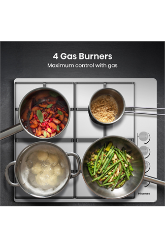 GM642XHS 60cm Gas Hob - Stainless Steel
