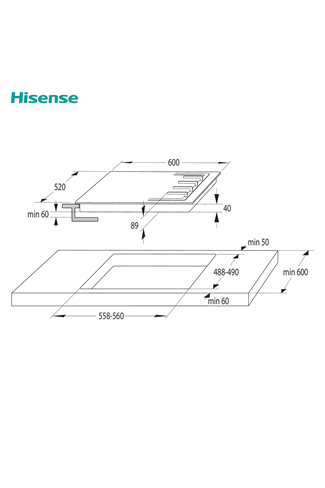 GM642XHS 60cm Gas Hob - Stainless Steel