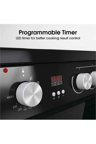 Hisense HDE3211BBUK Black 60cm Double Oven Electric Cooker with Ceramic Hob