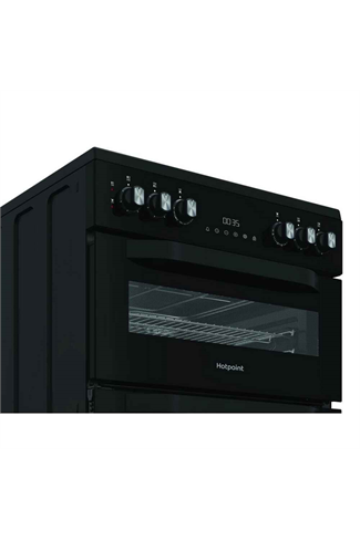 Hotpoint HDE6VDC2B1 60cm Black Double Oven Electric Cooker