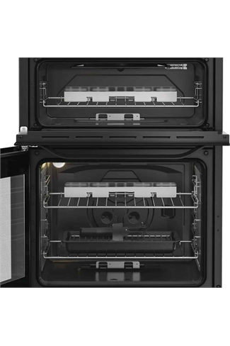 Hotpoint HDG6GDCB1 Black 60cm Freestanding Gas Double Cooker with Glass Lid