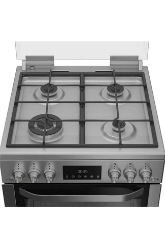 Hotpoint HDG6GDCWX Stainless Steel 60cm Freestanding Gas Double Cooker