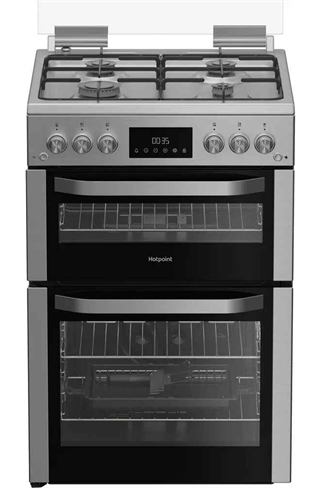 Hotpoint HDG6GDCX 60cm Gas Double Cooker Stainless Steel