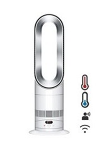 Dyson HF1 330HF1 Hot+Cool Remote Link Pre-heat heater and Cooling Fan - White/Nickel