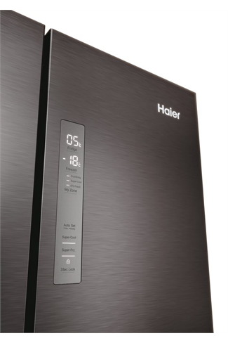 Haier HFR3718ENMD 402L Dark Inox Total No Frost Fridge Freezer