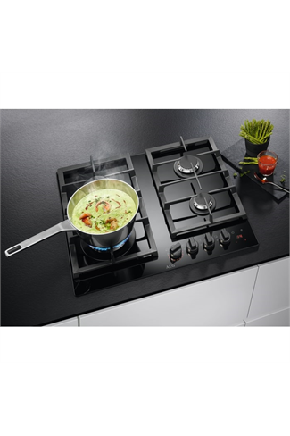 AEG HKB64450NB
60cm Flamelight, Gas on glass hob, StepPower controls, LED display with minute minde