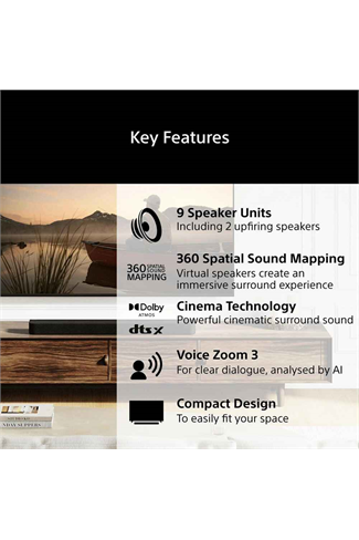 Sony HTA7100.CEK BRAVIA Theatre Bar 7 Dolby Atmos Soundbar - Black