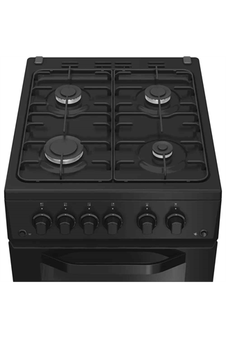 Hotpoint HTG5GCB Black 50cm Freestanding Gas Twin Cavity Cooker