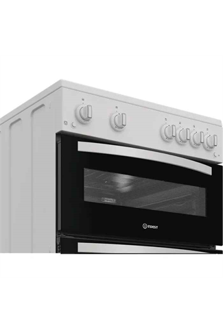 Indesit ITG6GW 60cm Gas Twin Cavity Cooker White