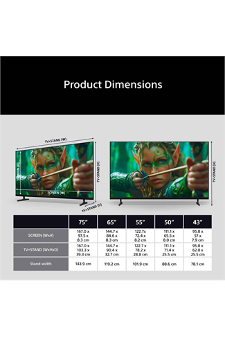 Sony K55S25M2PB.UKA 55" 4K BRAVIA 2 II Direct LED Google TV