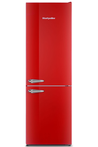 Montpellier MAB386ER Red 59.5cm Frost Free Retro Fridge Freezer