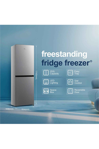 Fridgemaster MC55240ES 55.4cm Silver 50/50 Freestanding Fridge Freezer