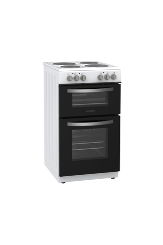 Montpellier MTCE50W 50cm White Twin Cavity Electric Cooker
