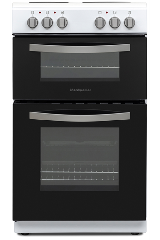 Montpellier MTCE50W 50cm White Twin Cavity Electric Cooker