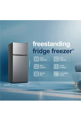 Fridgemaster MTM48120ES 47.5cm Silver 70/30 Fridge Freezer