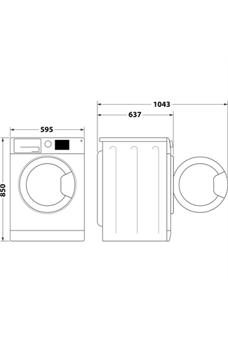 Hotpoint NSWF946WUK White 9kg 1400 Spin Anti-Stain Washing Machine A Rated