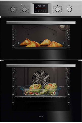 AEG OU5CP40M Stainless Steel 6000 Series 61L Built-Under Double Electric Oven