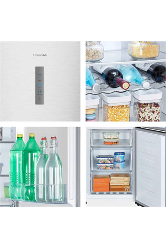 Hisense RB395N4BCE Stainless Steel 60cm 70/30 Total No Frost Fridge Freezer