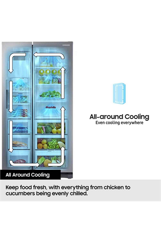 Samsung RS70F65KETEU Silver 640L Frost Free American Style Fridge Freezer