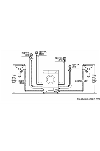 Bosch Serie 4 WKD28352GB Integrated White 7kg/4kg 1350 Spin Washer Dryer