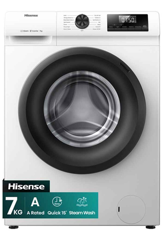 Hisense WF1Q7021BW White 7kg 1200 Spin Steam Washing Machine A Rated