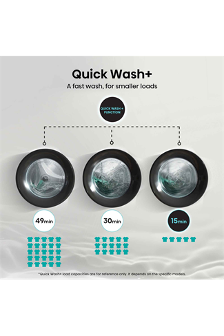 Hisense WF3S1043BB3 10.5kg 1400 Spin Steam Washing Machine Black