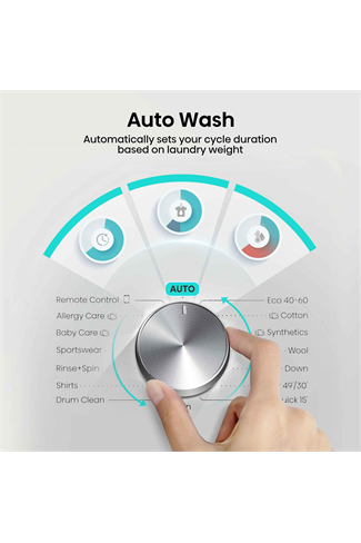 Hisense WF3S1043BB3 10.5kg 1400 Spin Steam Washing Machine Black
