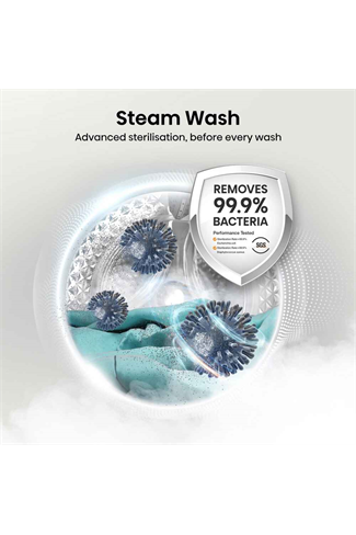 Hisense WF3S1243BW3 White 12kg 1400 Spin WiFi Steam Washing Machine A Rated