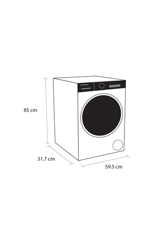Schonhaus WMSF01814AW White 8kg Washing Machine